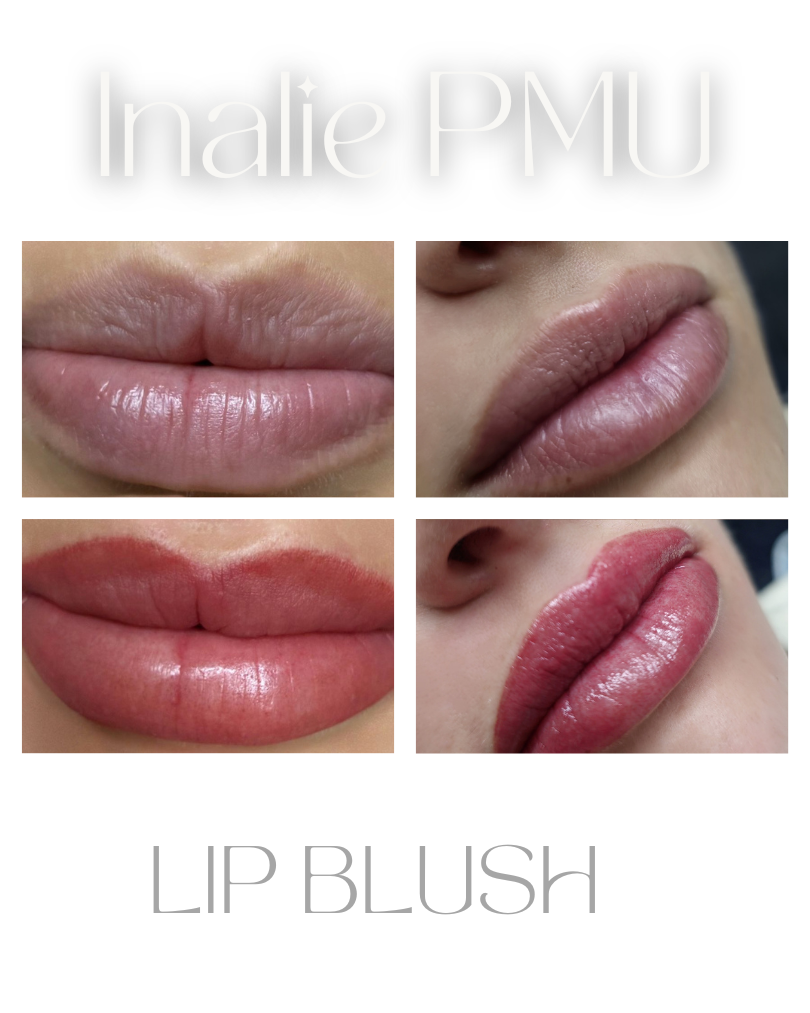 Permanent lip blush straight after treatment.